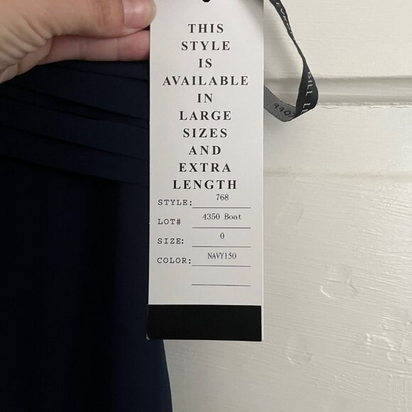 Bill Levkoff Bridesmaid Dress #768 in Navy Size 0 - Picture 3 of 6